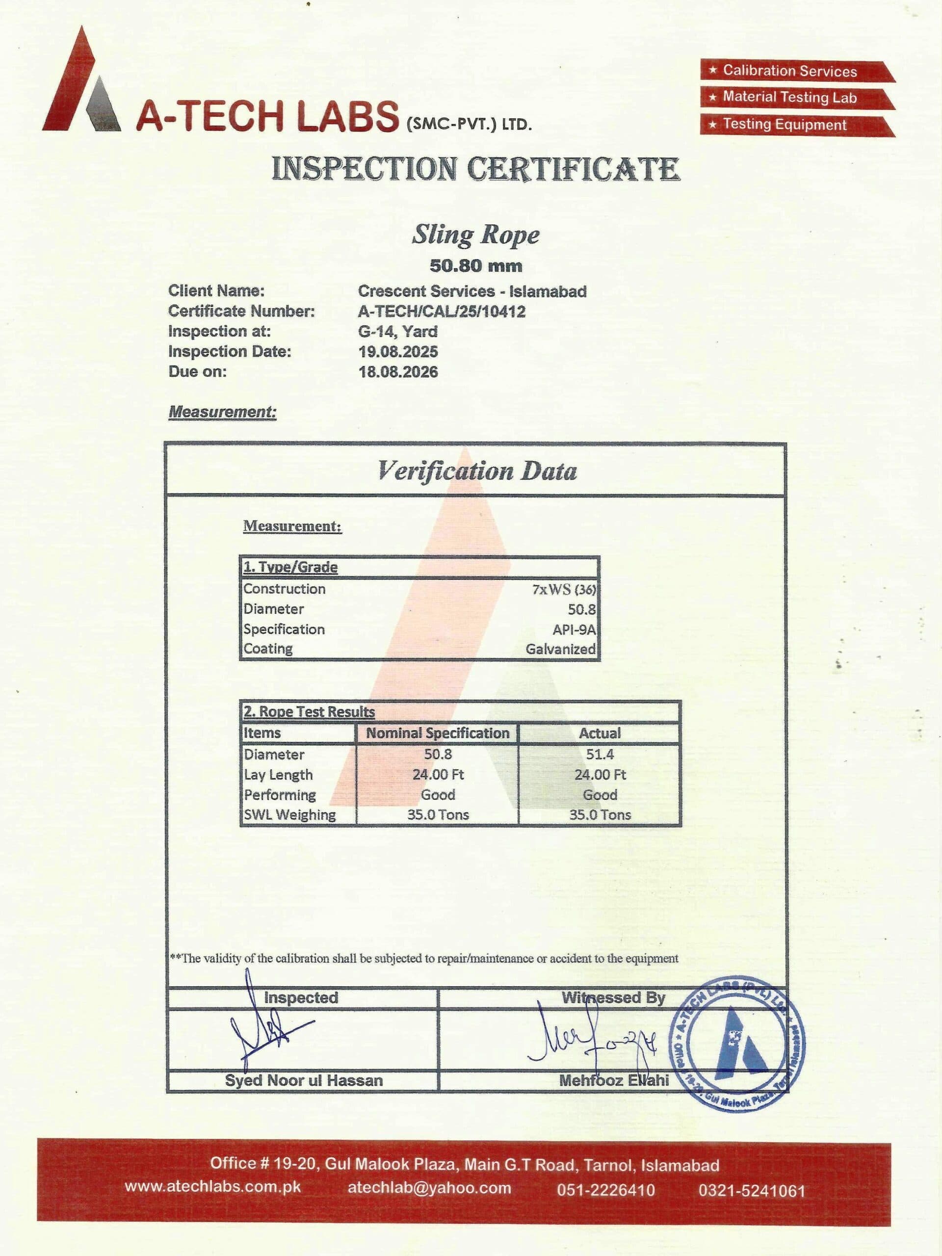 Safety & Compliance Certification