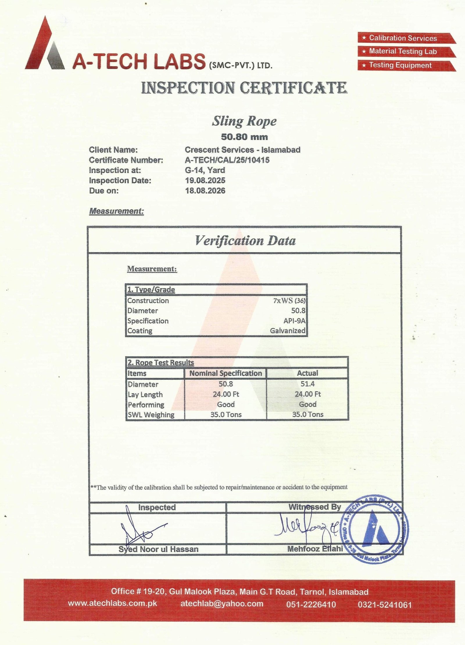 Safety & Compliance Certification