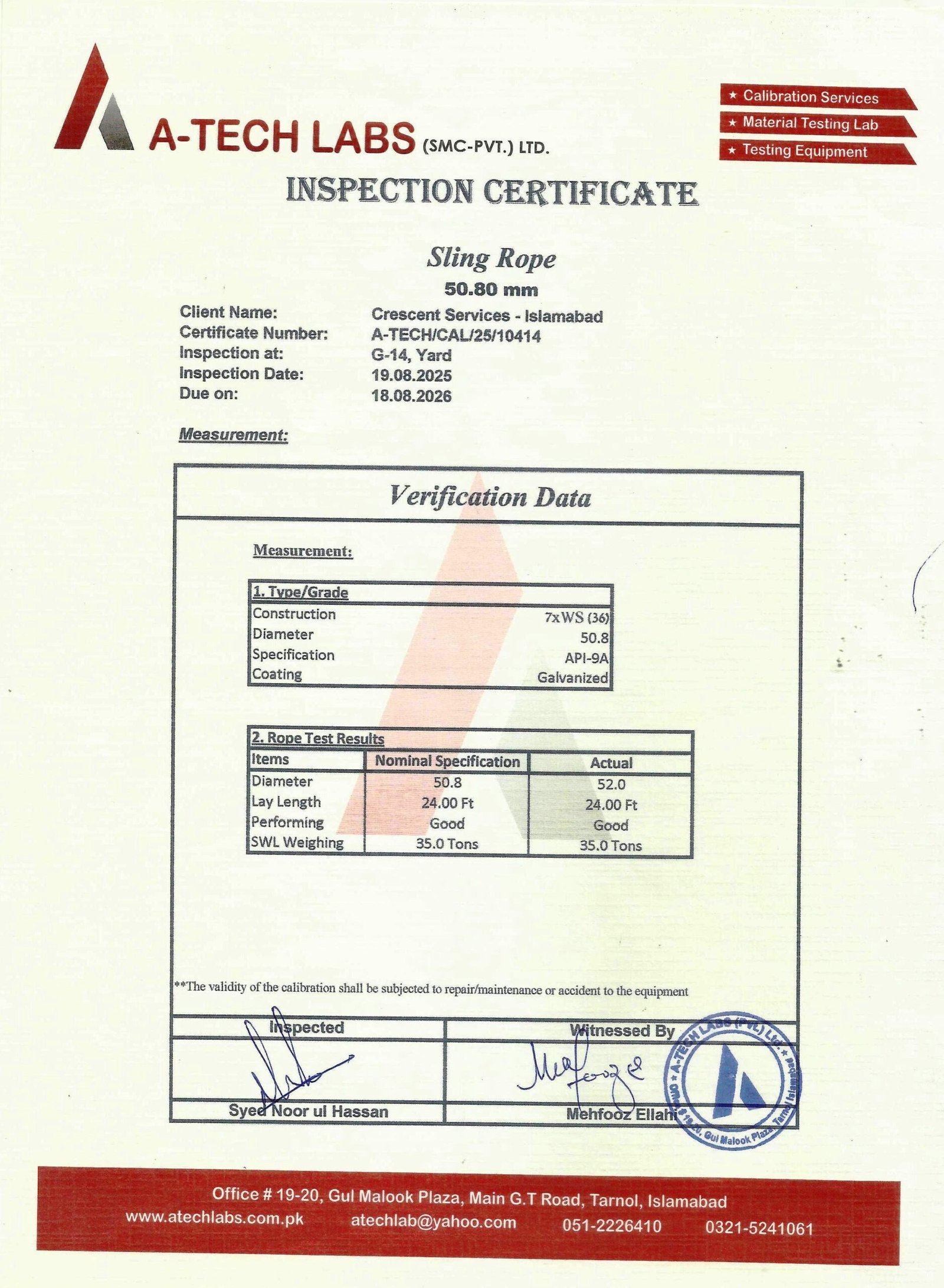 Safety & Compliance Certification